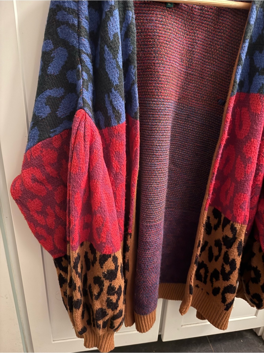 FARM Rio Colorblock Leopard Open Cardigan - Multicolor - Picture 2 of 4